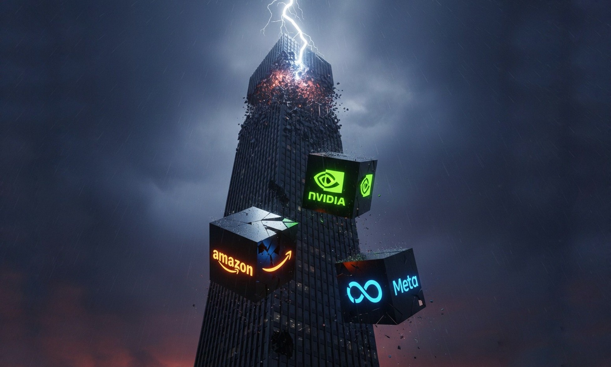 NVDA, META, AMZN stock drop