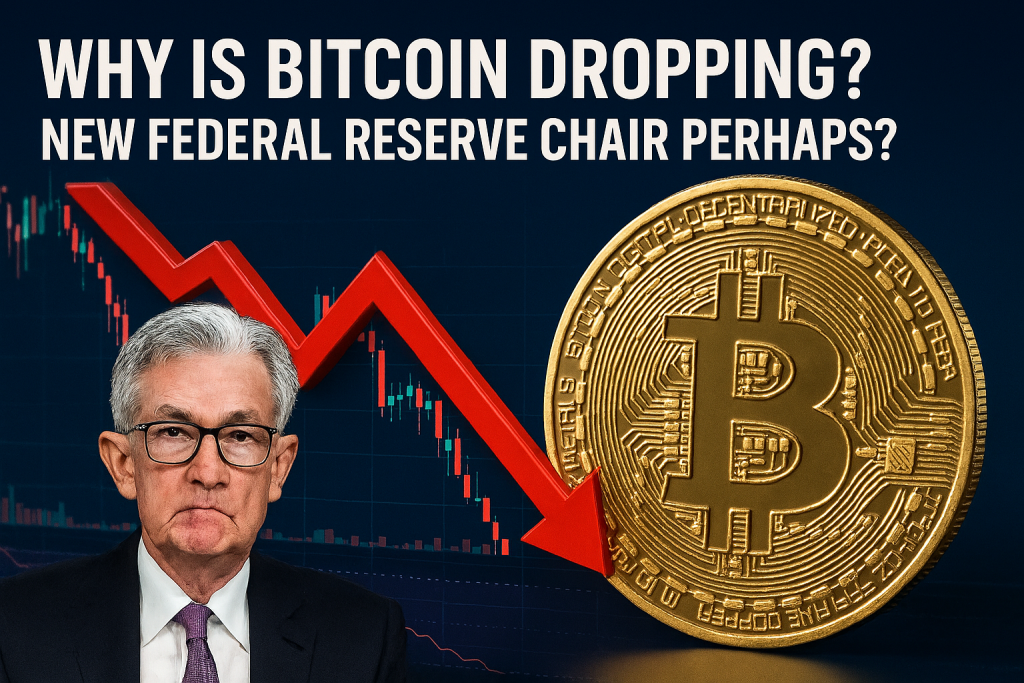 Bitcoin falling as Fed shifts