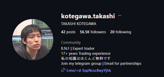 Kotegawa Instagram account