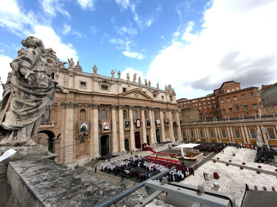 The vatican building and courtyard
