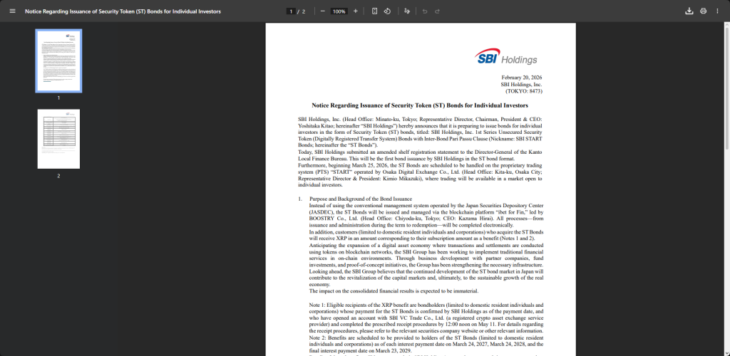 SBI Holdings official ST bond issuance notice