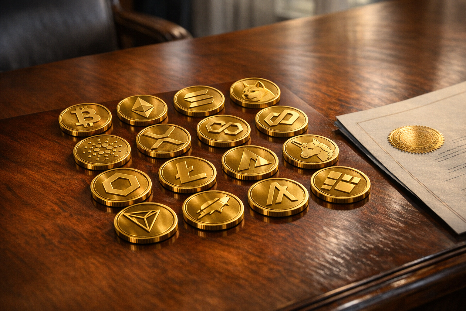 SEC crypto taxonomy 2026 - The Clean 16 digital commodity coins