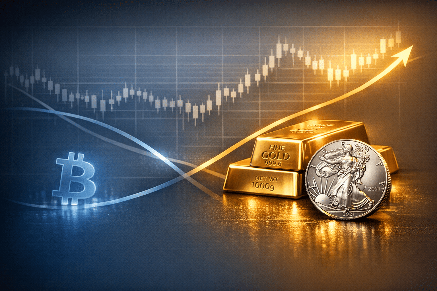 Silver price surge and crypto shift in safe haven