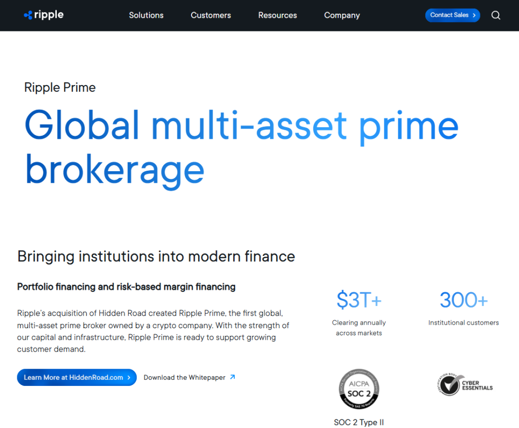 Ripple Prime webpage