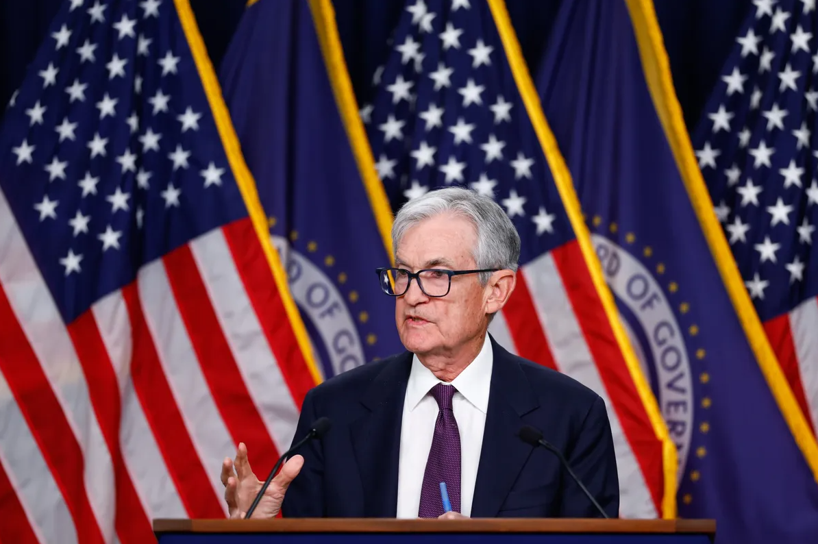 Jerome Powell during a news conference