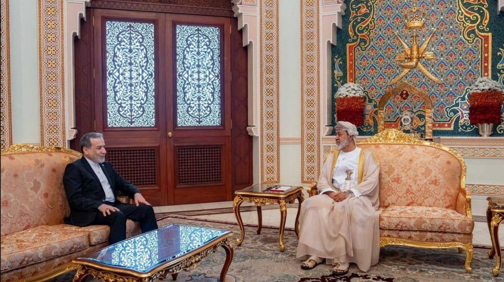 Iranian Foreign Minister meeting with Omani Sultan