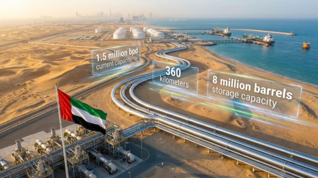 Fujairah Pipeline infrastructure aerial view