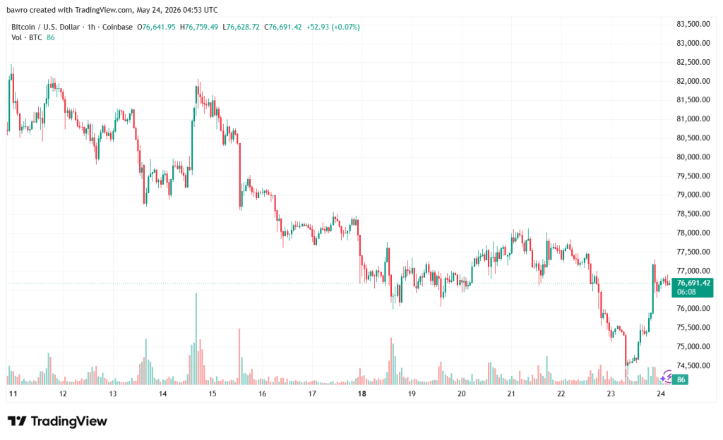 Bitcoin price action in recent days