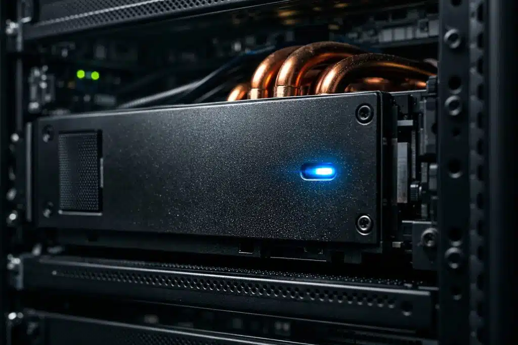 professional server rack inside a modern data center AI Tokens