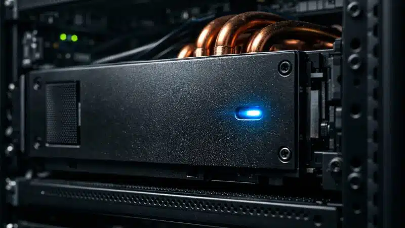 professional server rack inside a modern data center AI Tokens