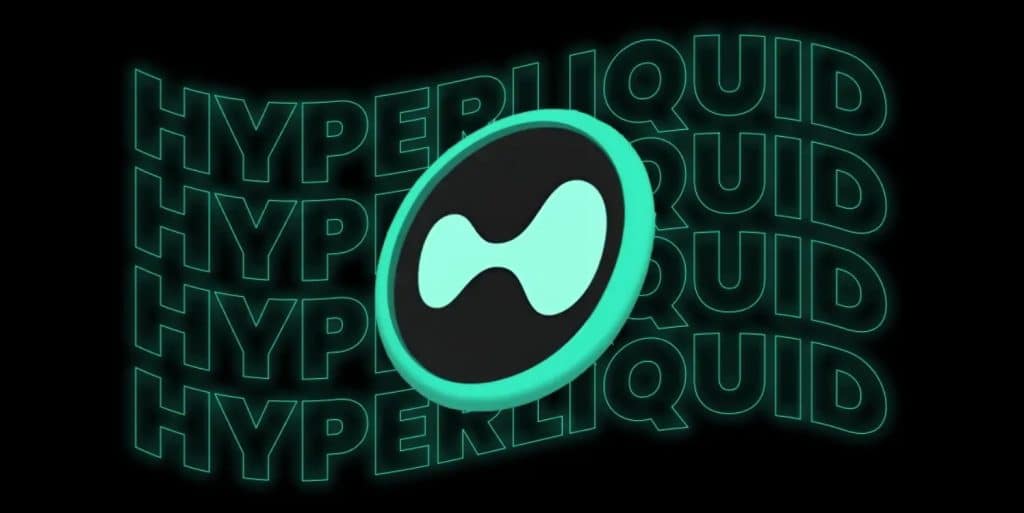 hyperliquid logo on green background