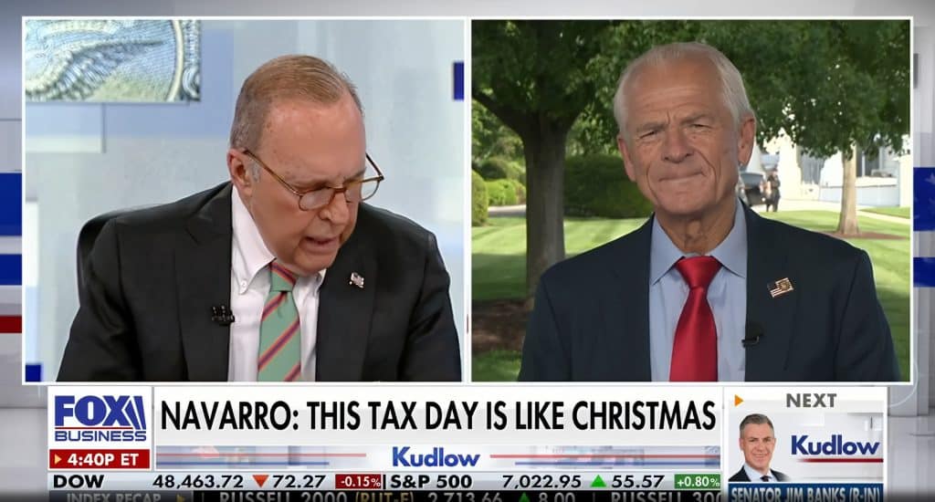 Fox Business segment discussing IRS COVID tax refund deadline, with analysts addressing the July 10 tax return deadline pressure
