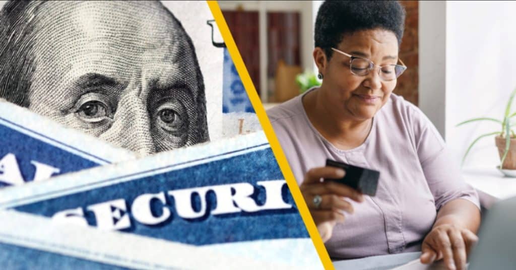 A senior managing her social security direct deposit setup, switching before the paper check deadline