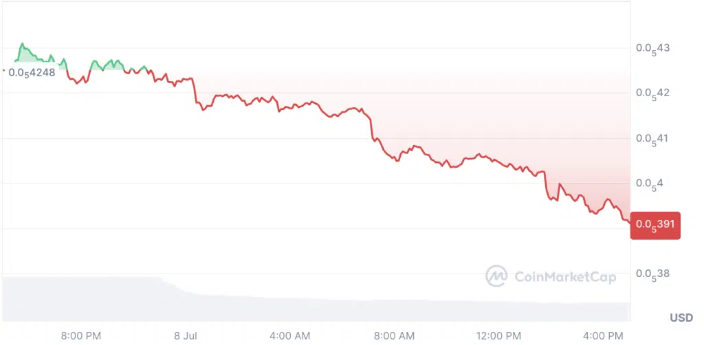 BONK price drop