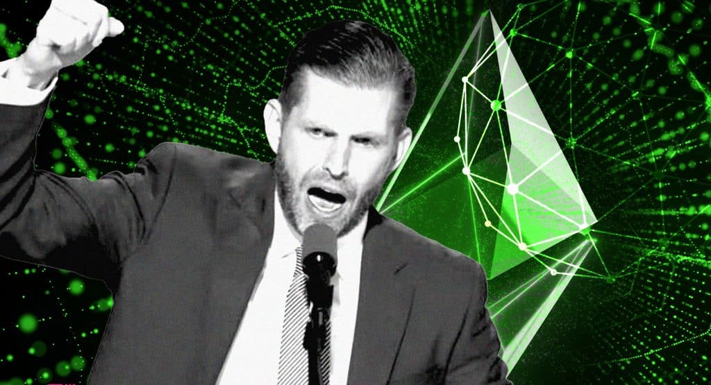 Eric-Trump-crypto-with-Ethereum-logo-highlighting-growing-ETH-support