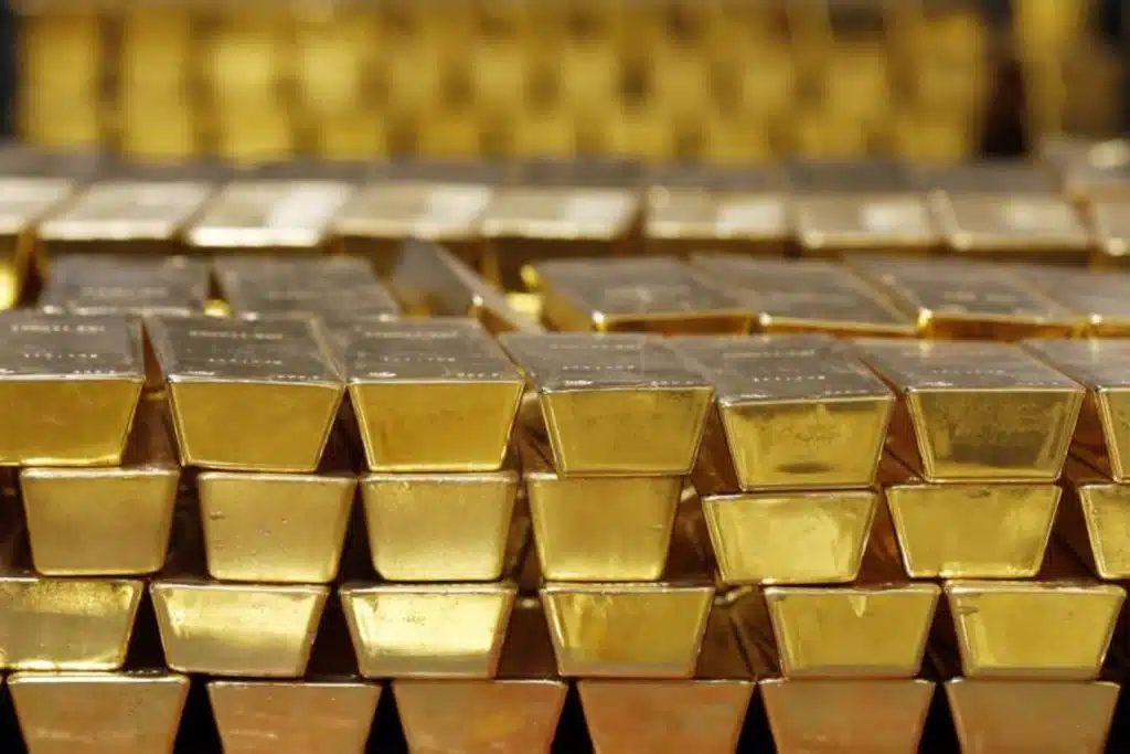 Gold bars held at vault