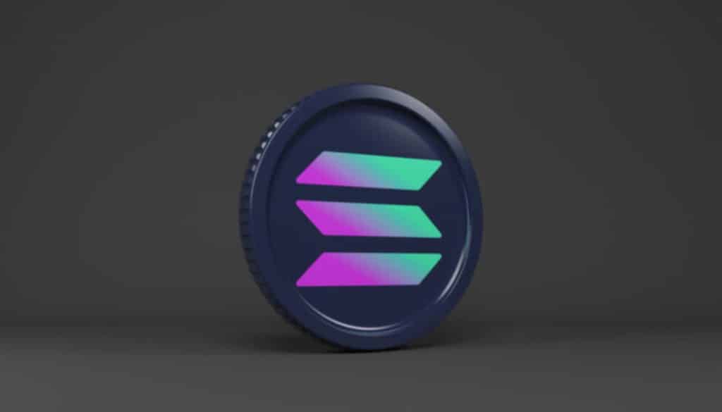 Solana Logo Grey background